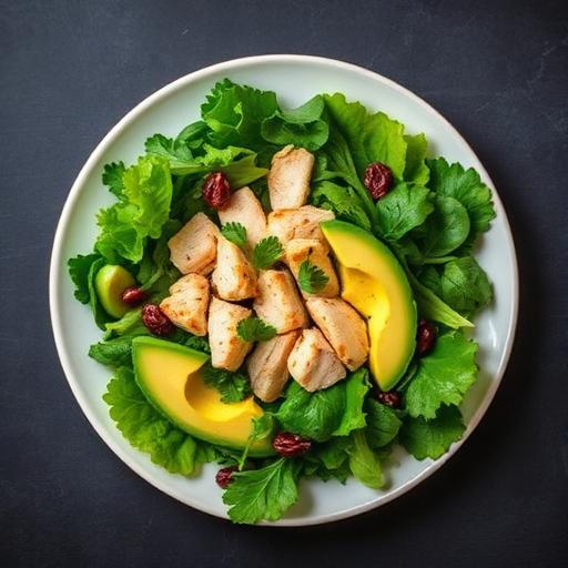 Salade poulet avocat